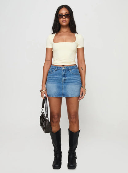 Denim Mini Skirt