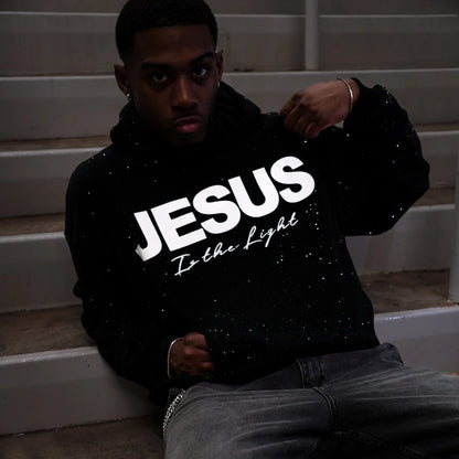 Jesus is The Light - Rhinestone Hoodie