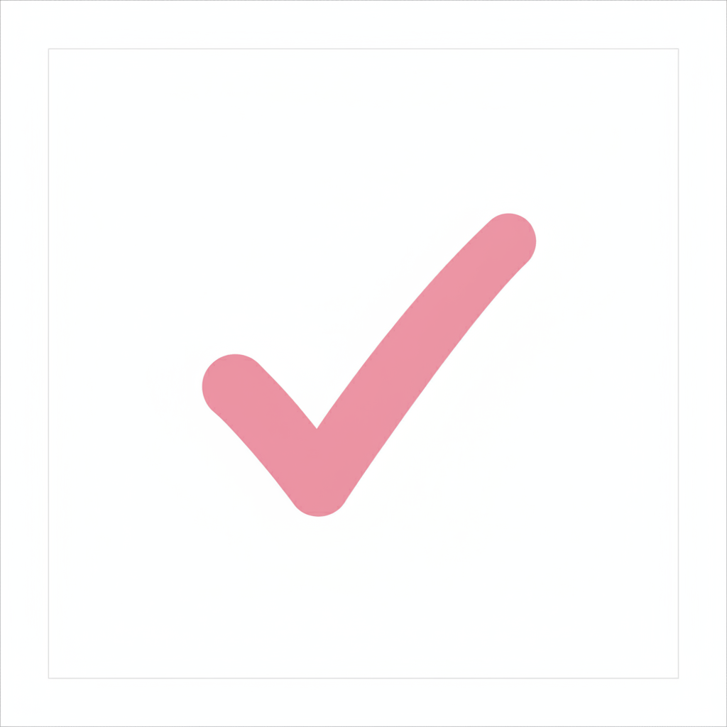 generate pink checkmark for my text to icon section in my store